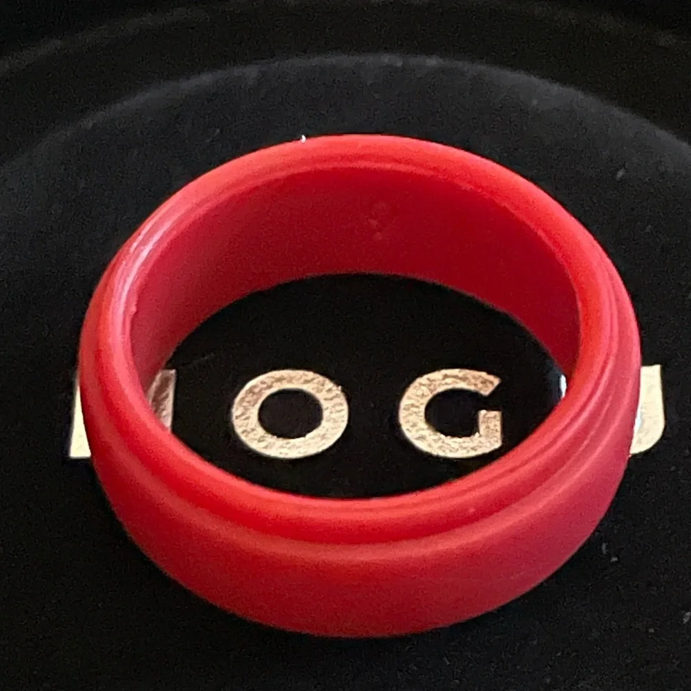 NEW Men’s Red Lightweight Silicone Universal Ring (Multiple Sizes)